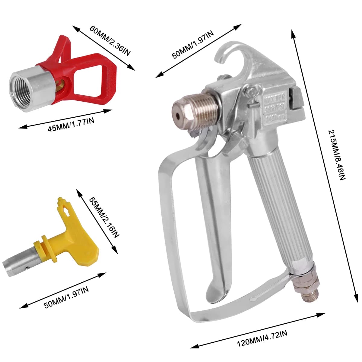 3600PSI High Pressure Airless Sprayer | Includes 517 Tip & Nozzle Guard | Pump Spray Gun Machine - Thumbnail 6
