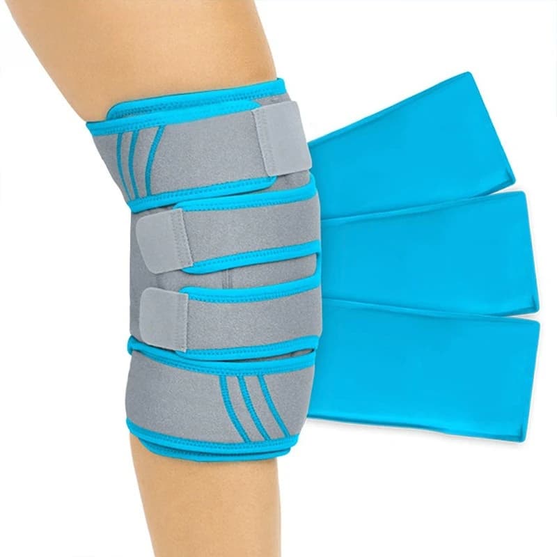 Knee Support Brace | Hot & Cold Therapy Gel Pack | Universal Fit for Sports & Recovery - Thumbnail 6