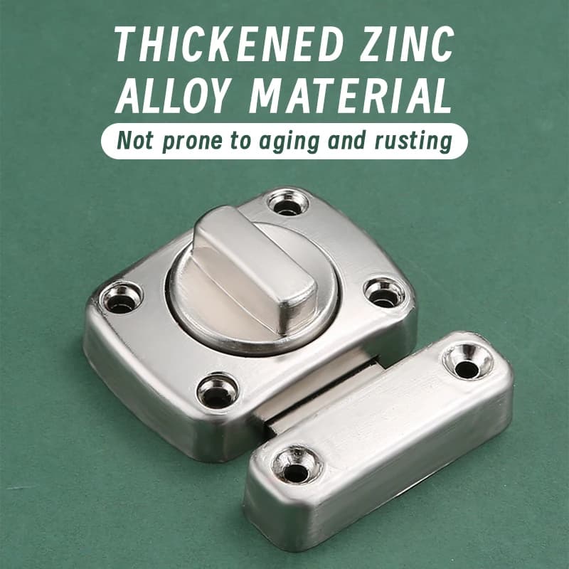Barrel Door Lock | Twist Slide Security Latch | For Bathroom, Toilet & Gate Bolt Lock - Thumbnail 4