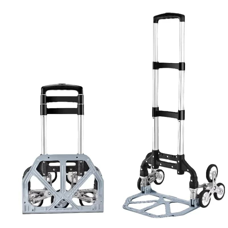 Folding Hand Truck | Lightweight Aluminum Stair-Climbing Cart for Luggage & Shopping - Thumbnail 2
