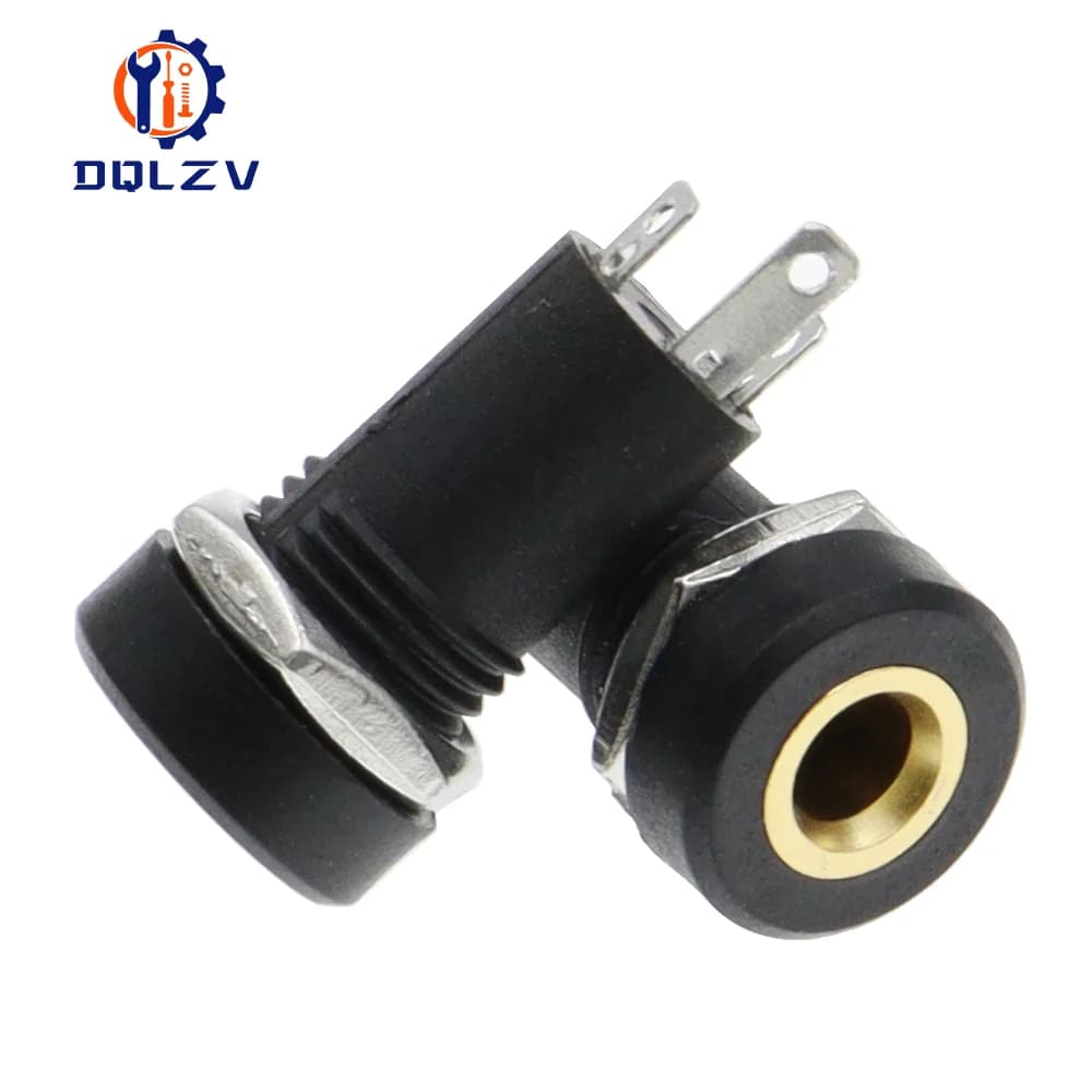 3.5mm Stereo Panel Mount Jack | PJ-392A Socket with Locking Nut | 1, 3, or 5-Pack - Thumbnail 3