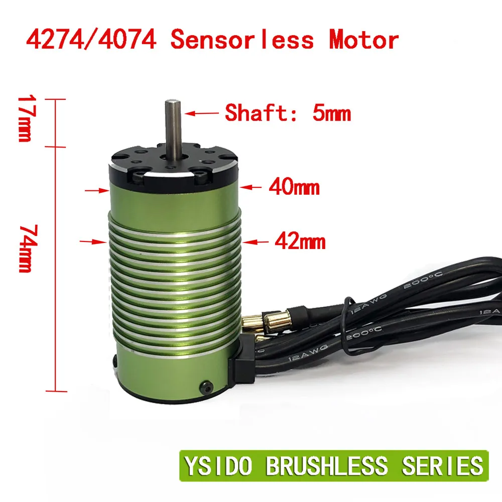 High-Performance Brushless Motor | 4274 800-3600KV | For ARRMA TRAXXAS RC Cars & Boats - Thumbnail 3