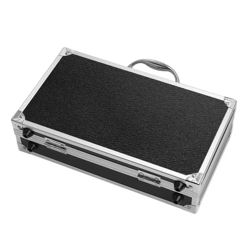 Aluminum Tool Box | Impact-Resistant with Sponge Lining | 30x17x8cm Handheld Case - Thumbnail 4