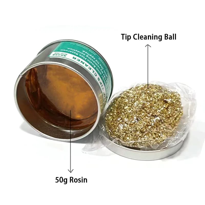 Soldering Flux & Tip Cleaner Kit | 50g Rosin Paste | 2-in-1 Aluminum Case - Thumbnail 2