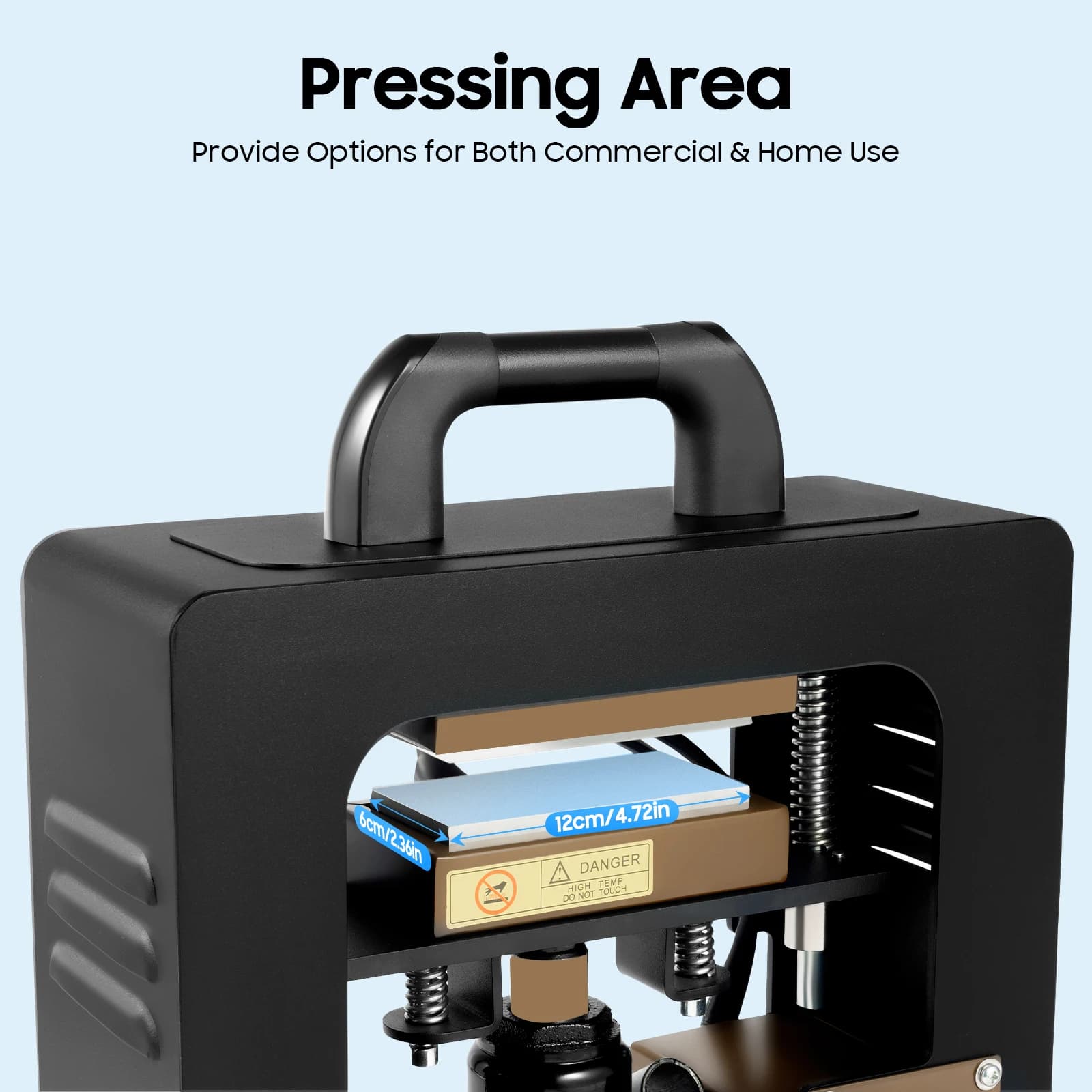 10-Ton Hydraulic Heat Press | Precision Pressure Gauge & LCD Timer - Thumbnail 4