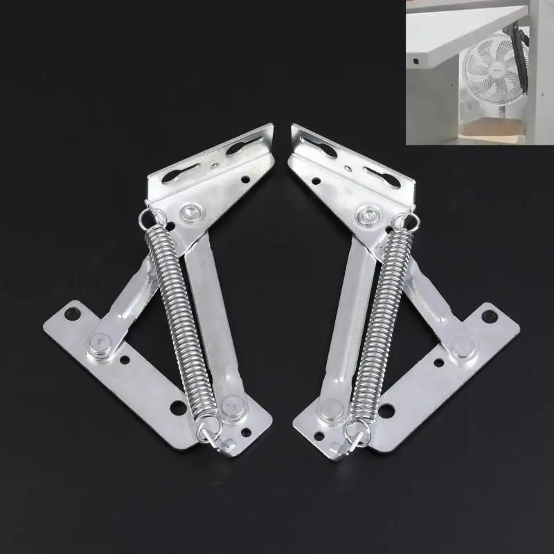 80 Degree Sprung Cabinet Hinges | 2-Pack Lift Up Stay Flap Support | Premium Cupboard Accessories - Thumbnail 2