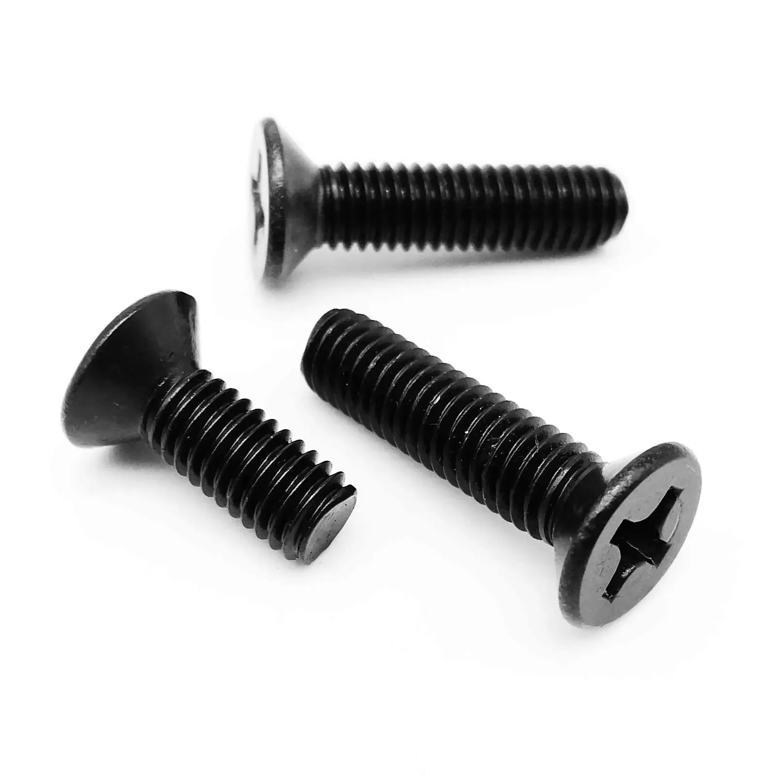 Flat Head Screws | Black Carbon Steel | 50-200pcs M1-M4 Countersunk Bolts - Thumbnail 4