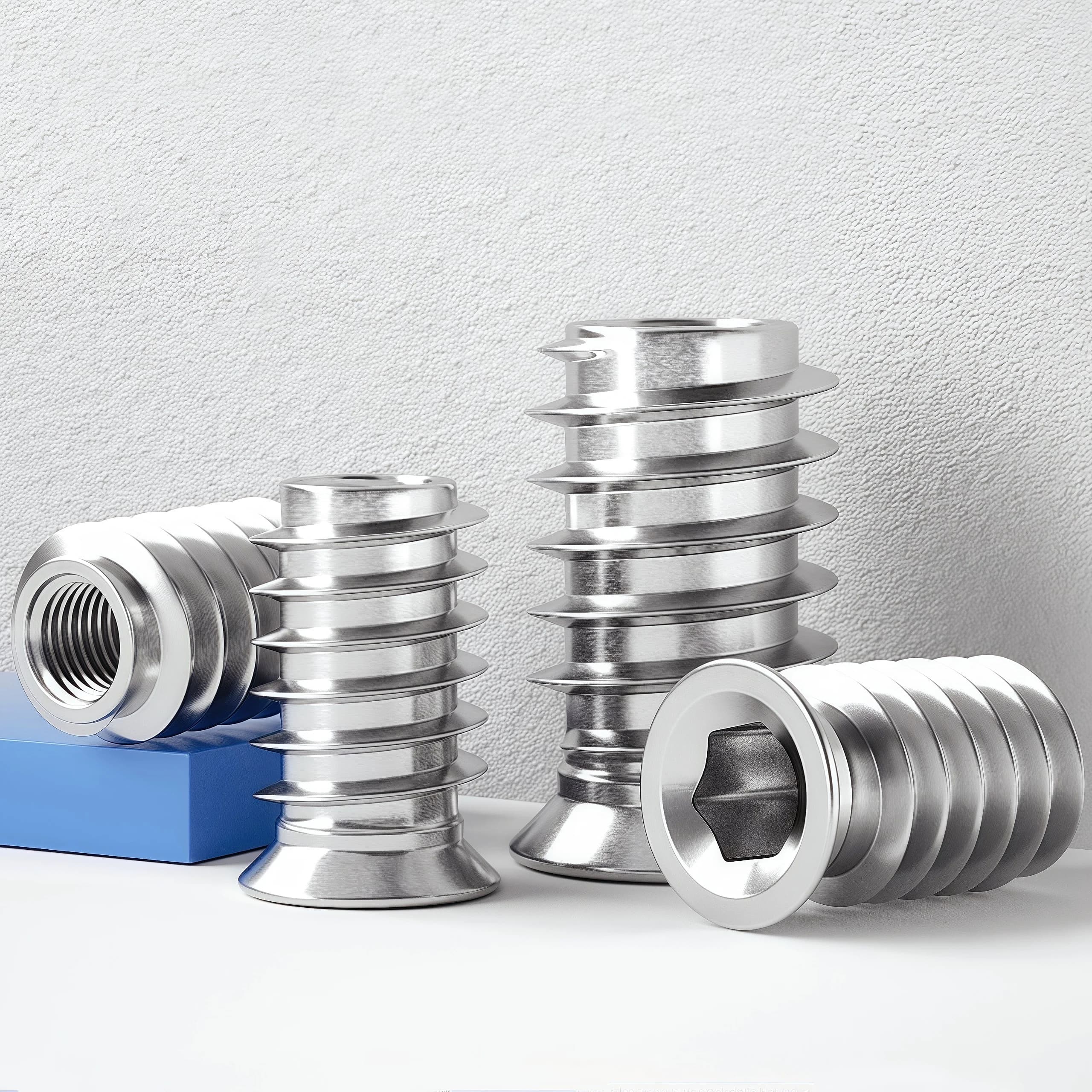 304 Stainless Steel Threaded Insert Nuts | Hex Socket Furniture E-Nuts | M4 M5 M6 M8 M10 - Thumbnail 4