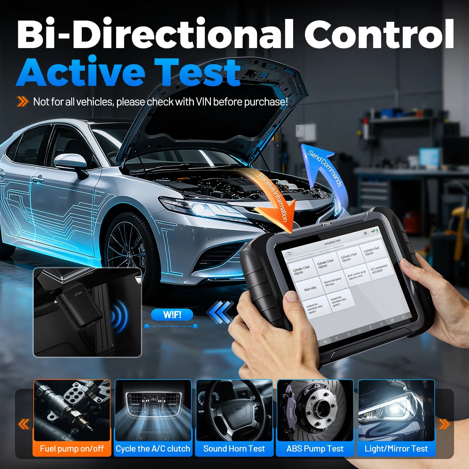 Automotive Scanner | XTOOL D8W Bluetooth Diagnostic Tool | ECU Coding & 42+ Resets - Thumbnail 5