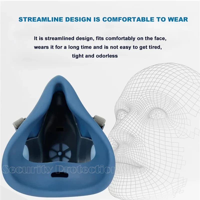Half Face Respirator Mask | 17-in-1 Multi-Gas & Vapor Filter | For Painting, Spraying & Chemical Work - Thumbnail 4