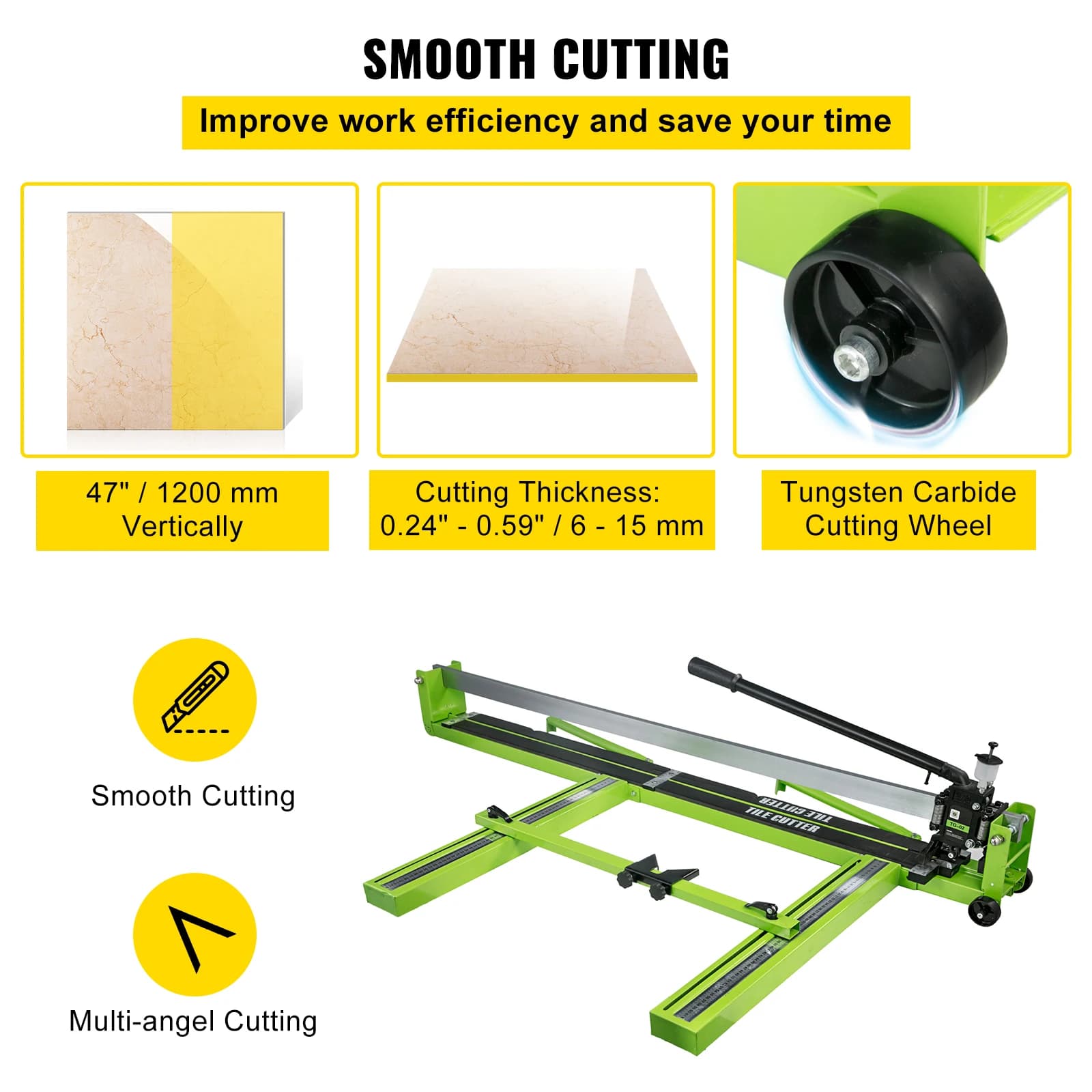 Manual Tile Cutter with Laser Guide | Precision Floor & Porcelain Cutting Tool - Thumbnail 3