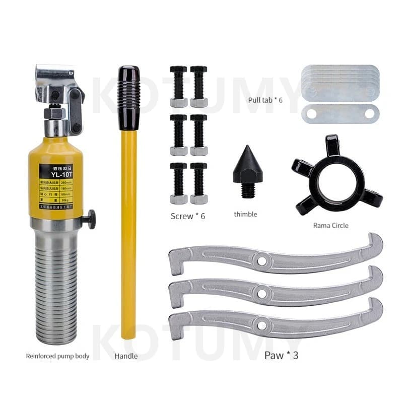 Hydraulic Bearing Puller Set | 5-15 Ton Capacity | 2 & 3 Jaw Gear Separator for Heavy-Duty Removal - Thumbnail 2