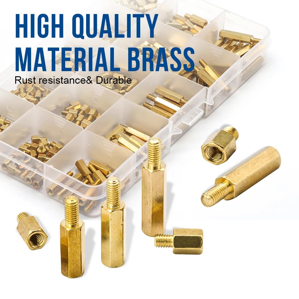Standoff Spacer Assortment Kit | 300pcs M3 Hex Male-Female Set | PCB Motherboard Pillar Hardware - Thumbnail 3