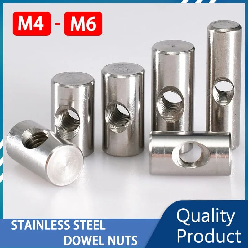 Hammer-In Insert Nuts | M4 M5 M6 Stainless Steel Dowel Pins | Metric Thread Bolts - Thumbnail 2