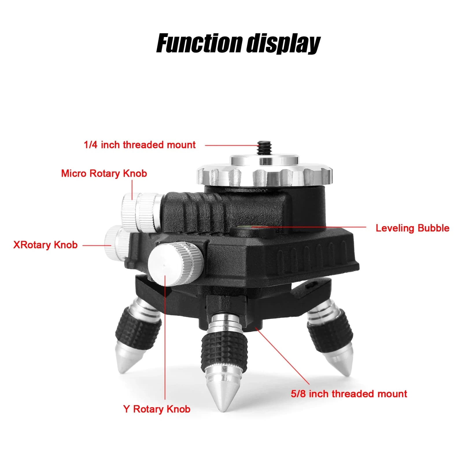 Alloy Tripod Stand | 360° Rotatable Base | 1/4 Interface Fine Adjustment - Thumbnail 5