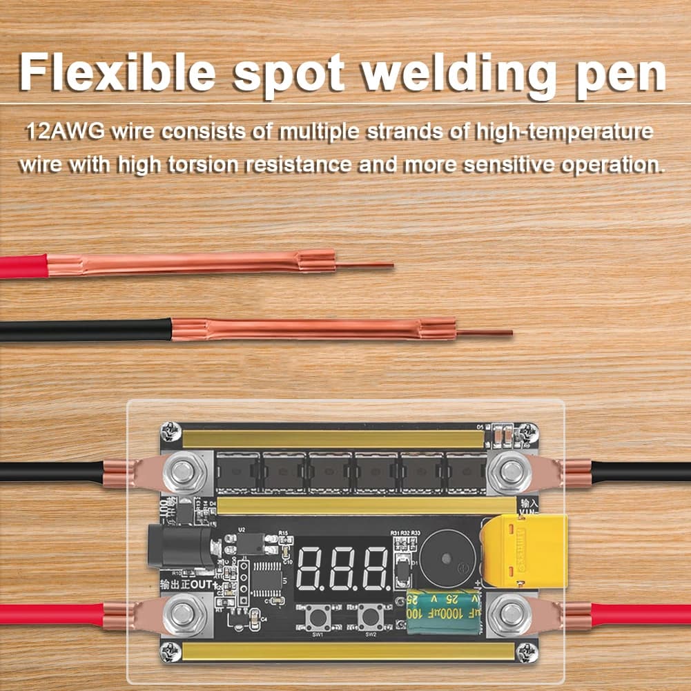 99 Gears DIY Spot Welder Set Digital Power Adjustable Spot Welding Pen Control Board Nickel Sheet For 18650 Battery Spot Tool - Thumbnail 4