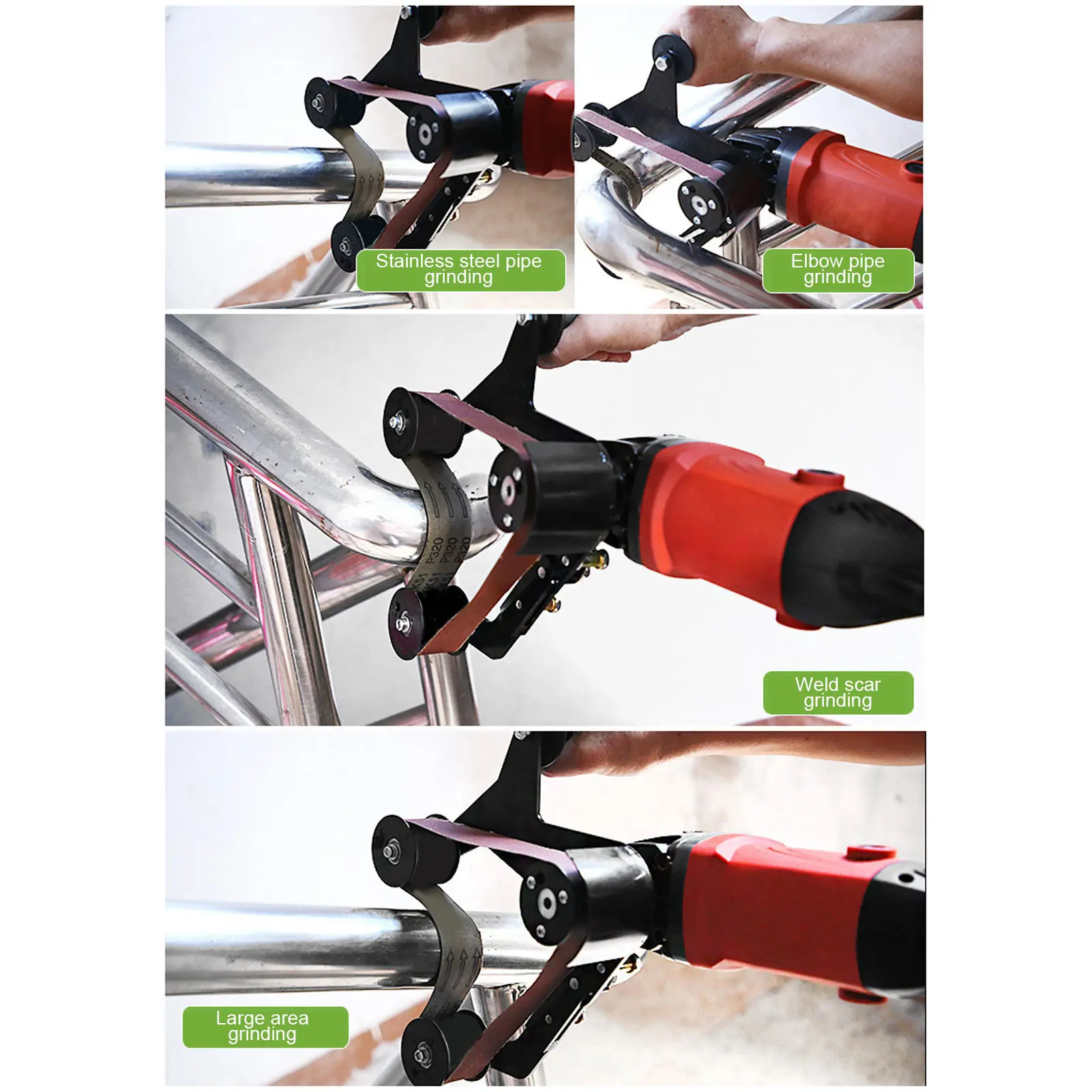 Mini Belt Sander | Precision Tube & Pipe Polisher | Compact DIY Grinding Tool - Thumbnail 6