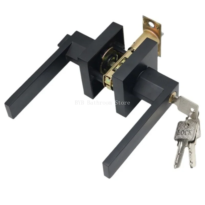 Channel Privacy Door Handle Lock | Black Interior Mask | For Bedroom, Bathroom & Home Security - Thumbnail 5