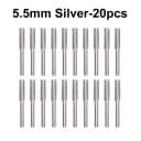 Silver 20pcs 5.5mm