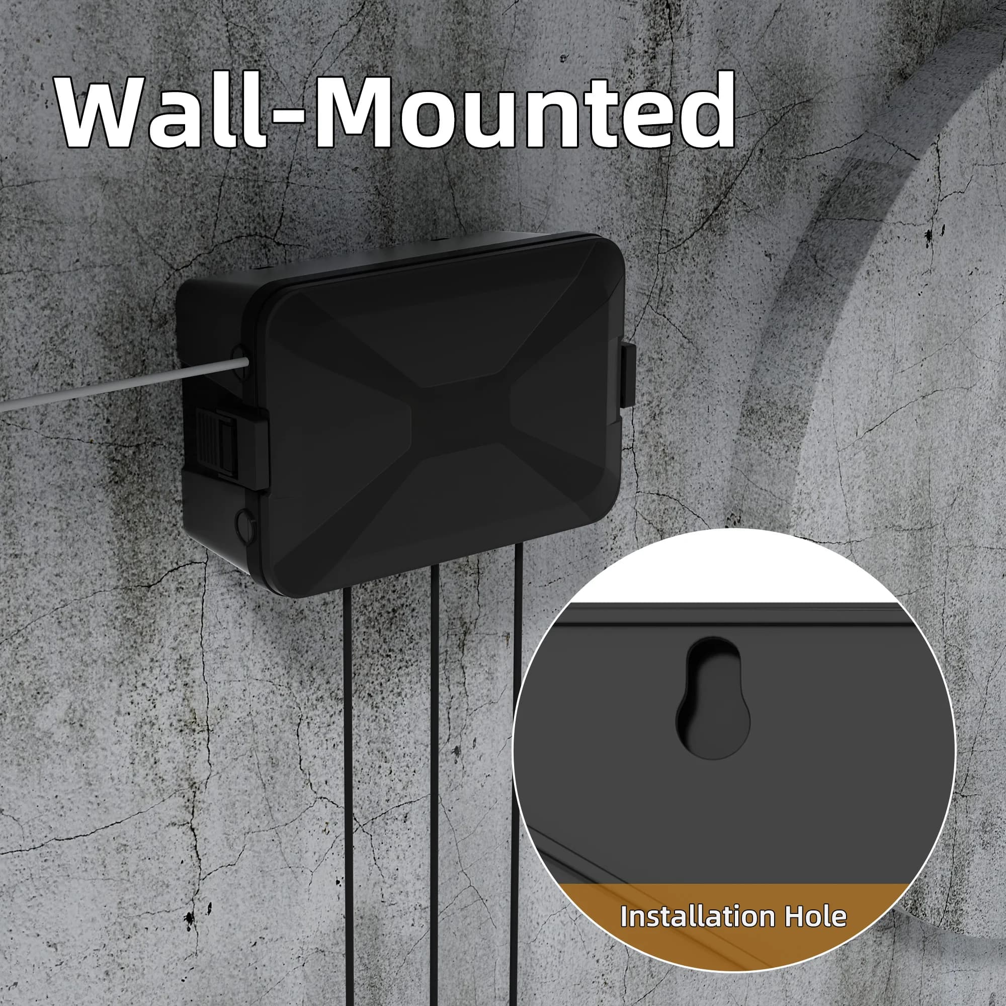 Heavy-Duty Outdoor Electrical Box | 13x8x5 Waterproof Cord Cover | Weatherproof Connection Enclosure - Thumbnail 5