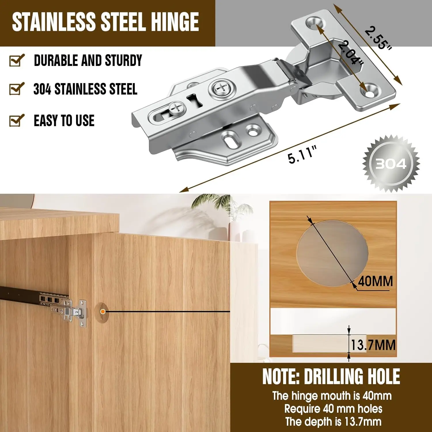 12In Hidden Wardrobe Pocket Door Hardware Slides Soft Close Electroplating Silend Steel Ball Drawer Slide for Cabinet Wardrobe - Thumbnail 2
