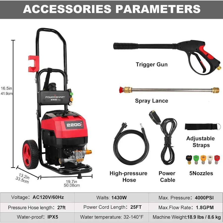 Pressure Washer | 4000 PSI, 1.8 GPM | Professional Outdoor Cleaning - Thumbnail 4