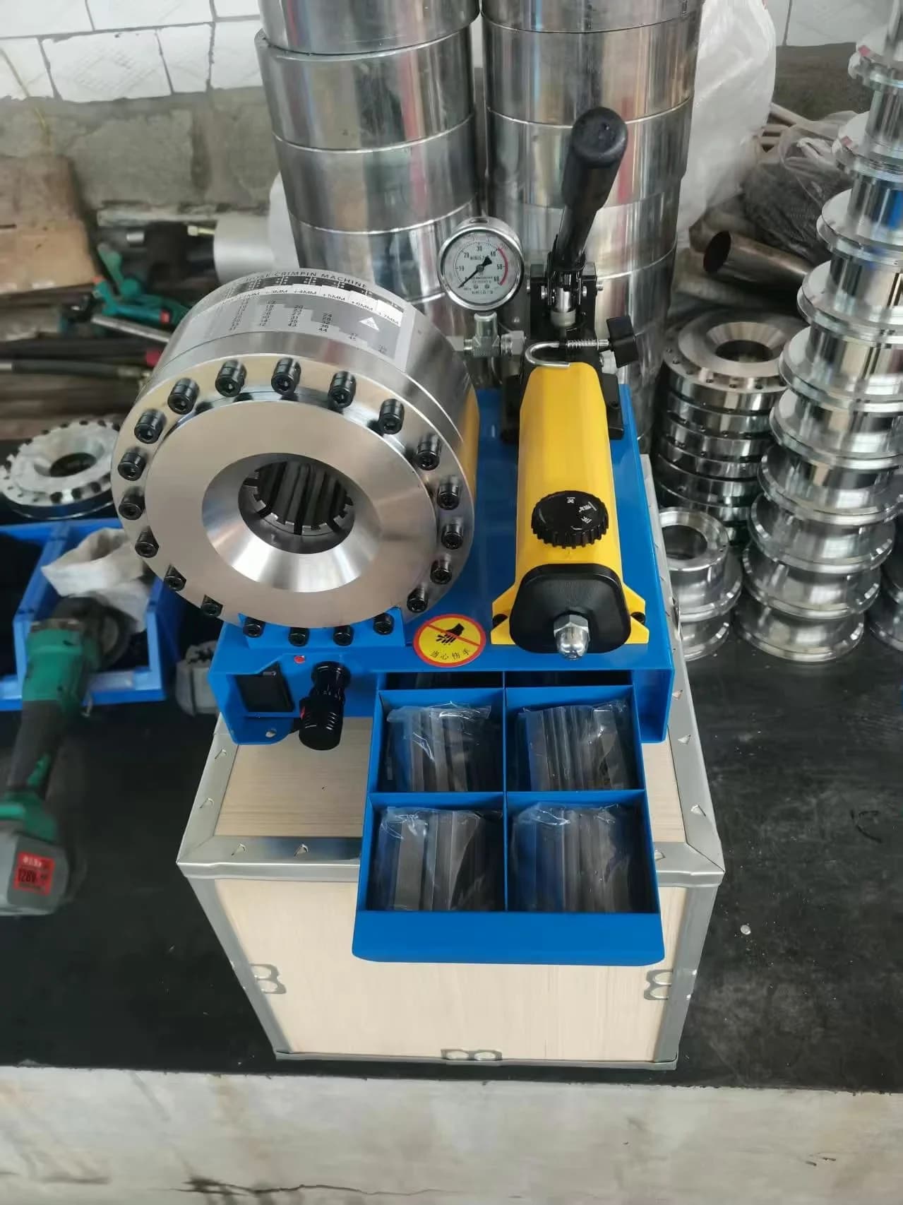 1 Hydraulic Hose Crimping Machine | Portable Manual Tool for Industrial & Repair - Thumbnail 4