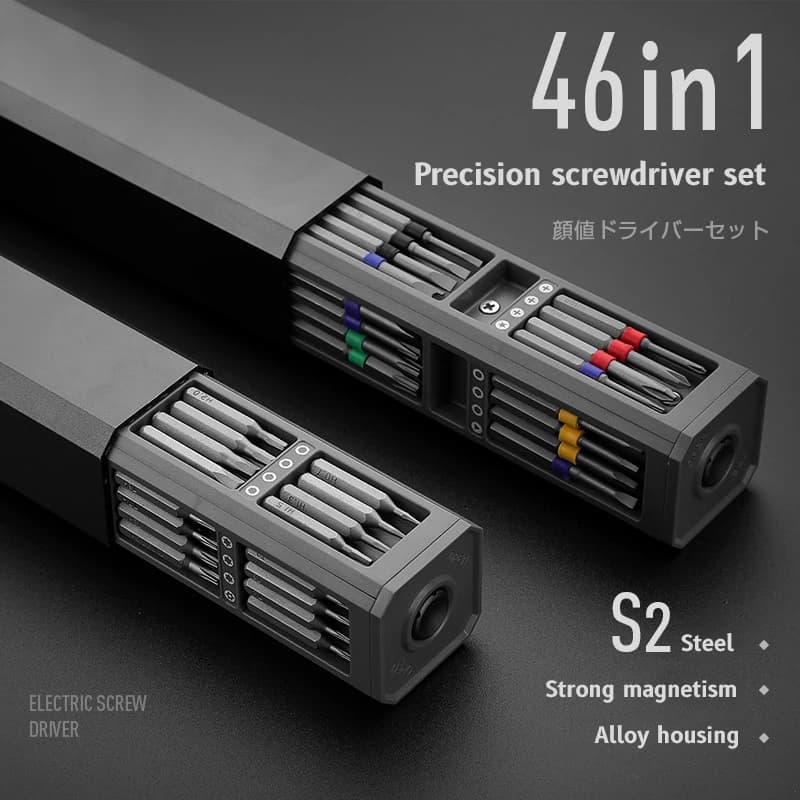 Precision Screwdriver Set | 46-in-1 Magnetic Bit Kit for Phone, Laptop & Electronics Repair - Thumbnail 2