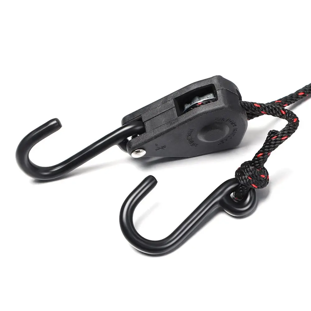 Heavy-Duty Kayak Tie-Down Straps | Adjustable Ratchet System for Secure Bow & Stern Transport - Thumbnail 4