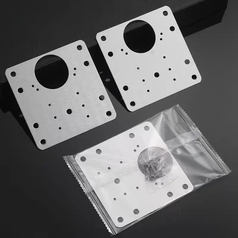 Drawer Hinge Repair Plate | Stainless Steel Fixing Bracket | 10/20-Set with Screws - Thumbnail 4