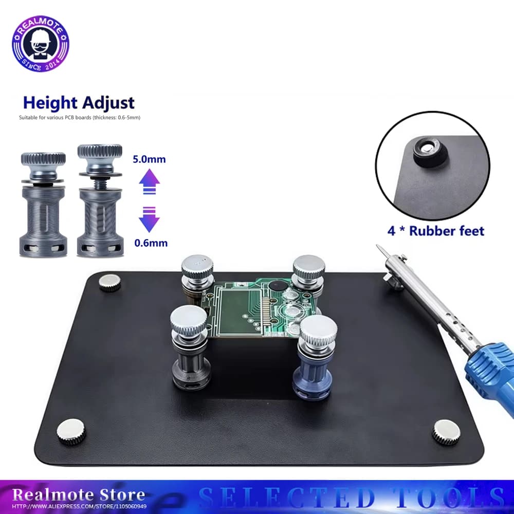 PCB Holder Fixture | Magnetic Pins for Stability | Soldering & Assembly Platform - Thumbnail 3