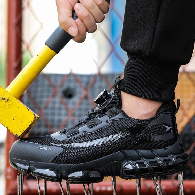 Toe Work Sneakers | Anti-Puncture Safety Shoes | Men's Lightweight Protective Footwear - Thumbnail 3