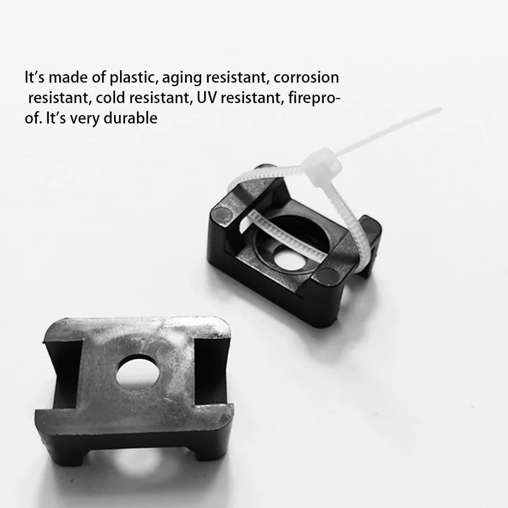 Cable Management Kit | 100-Piece Saddle Mount Clips for Cord Organization - Thumbnail 3