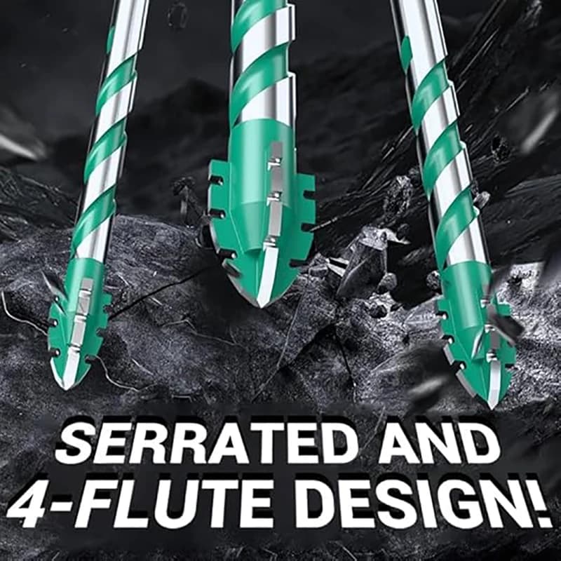 Carbide Drill Bit Set | 6-12mm Multi-Material Bits for Glass, Tile & Concrete - Thumbnail 3