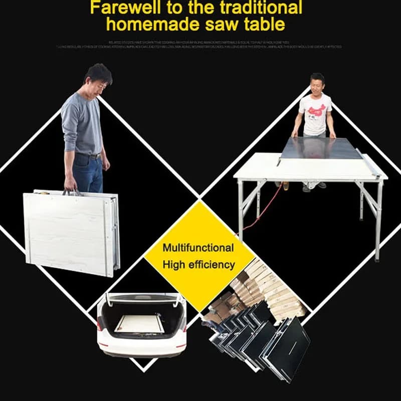 Folding Workbench | 4-in-1 Portable Table Saw | 1.2x0.8M Telescoping Workstation - Thumbnail 4