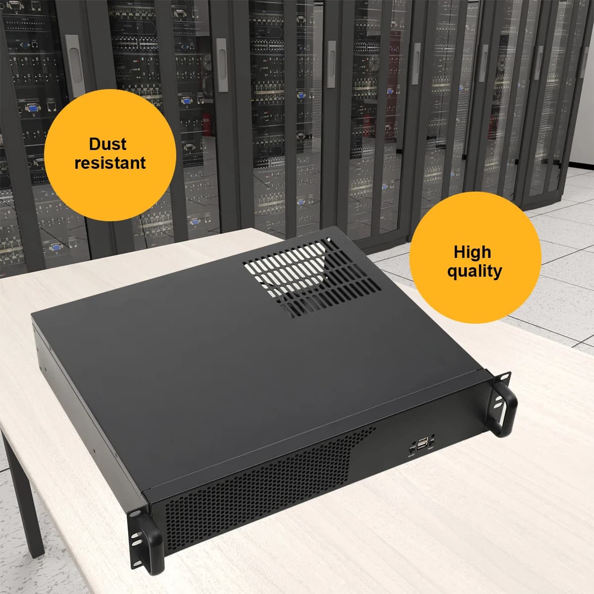 2U Server Chassis | Ultra-Compact Aluminum Design | Data Storage & Motherboard Case - Thumbnail 4
