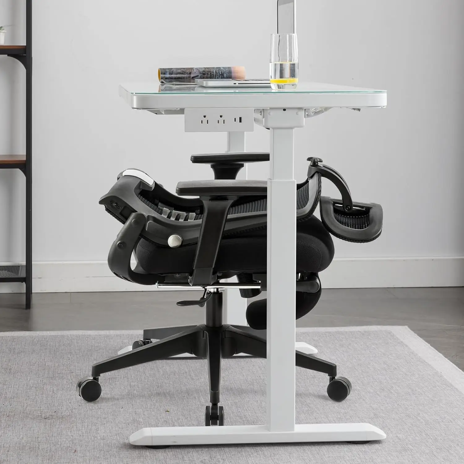 Ergonomic Office Chair | Adjustable Lumbar Support & Foot Rest | Space-Saving Home Office Desk Chair - Thumbnail 2