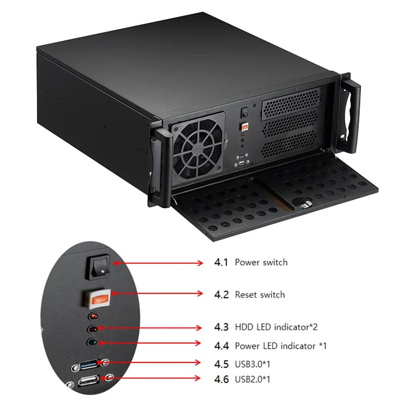 19 Rackmount Server Chassis | Heavy-Duty Industrial PC Enclosure - Thumbnail 3