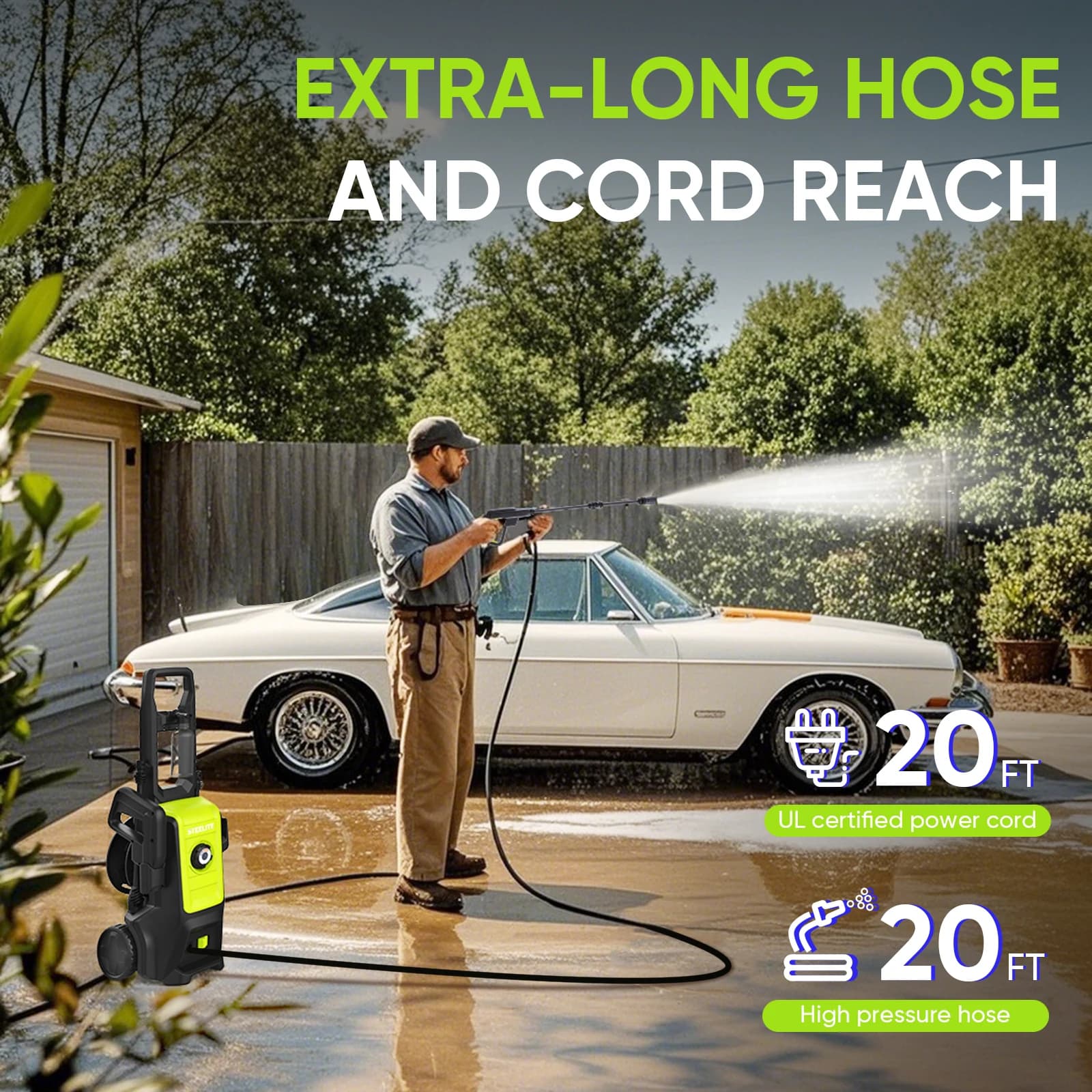 Pressure Washer | 3500 PSI & 2.25 GPM | Portable Electric Power Cleaner - Thumbnail 5