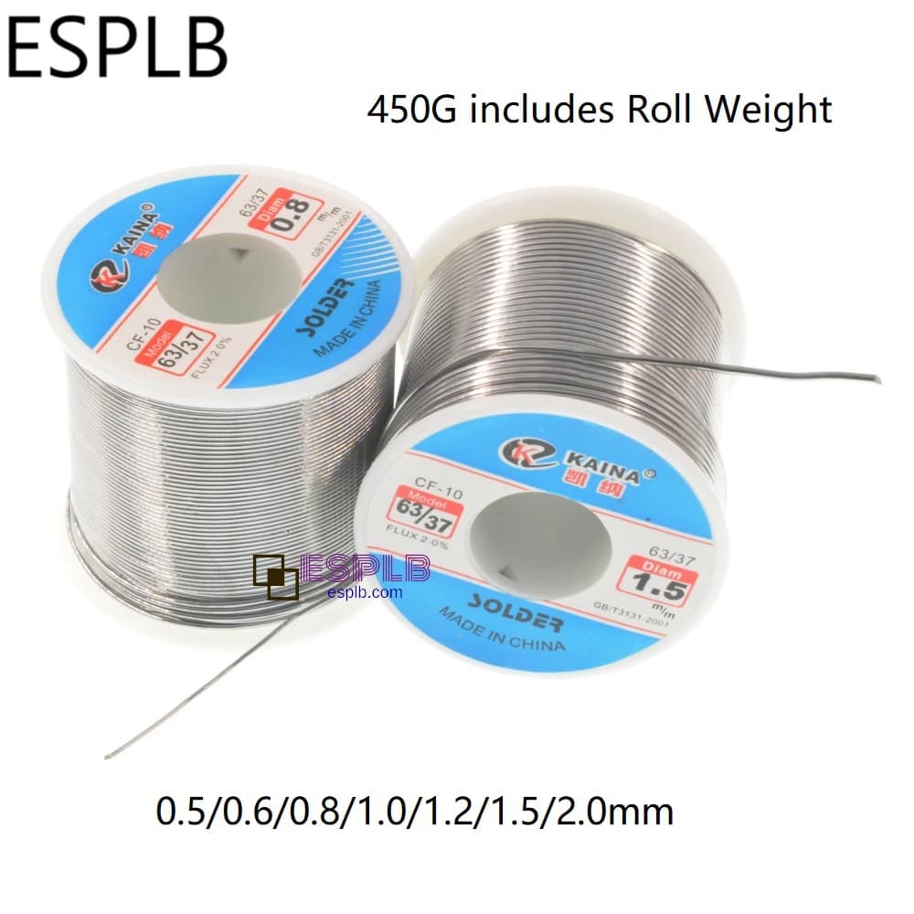 63/37 Rosin Core Solder Wire | 0.5mm-2.0mm Diameter | 450g Spool for Precision Welding - Thumbnail 4