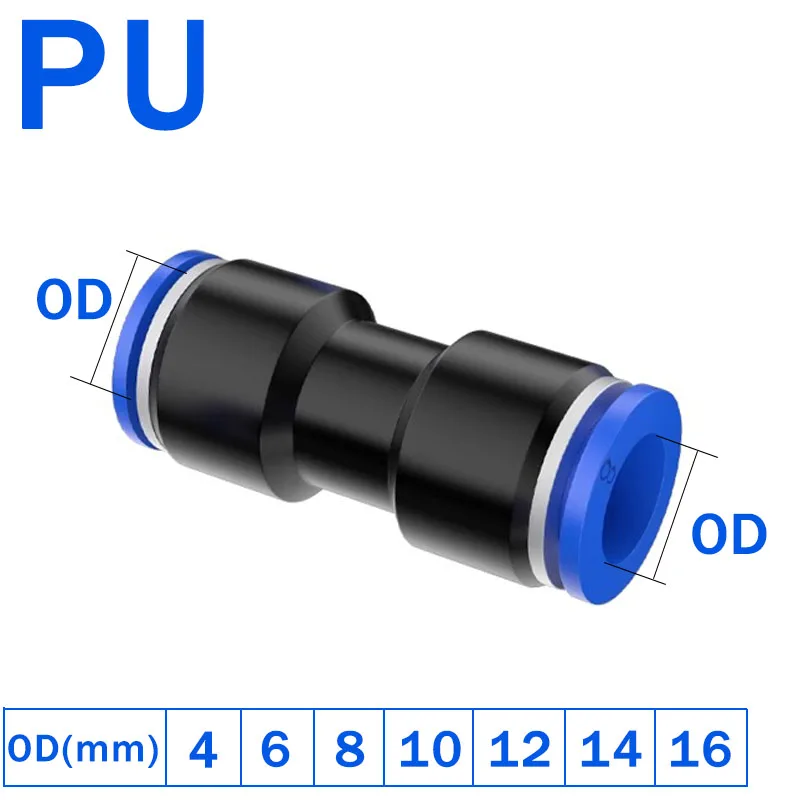 Pneumatic Quick-Connect Fittings Kit | 4-12mm Plastic Hose Connectors | 100-Piece Set - Thumbnail 2