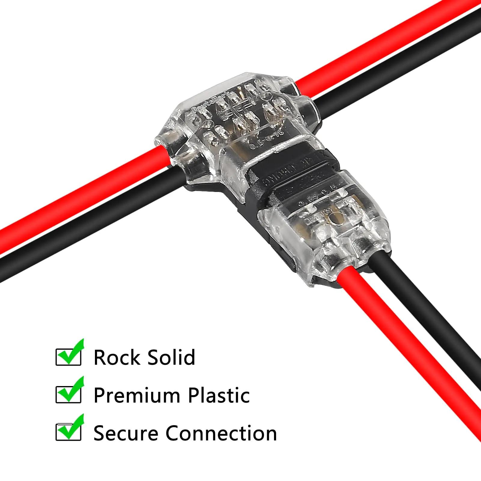3-Way Wire Connectors | Solderless Quick-Splice for 14-20 AWG | Low-Voltage Branch Wiring - Thumbnail 5