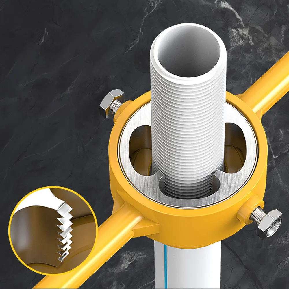PVC Pipe Threading Kit | Manual & Electric Tool for 1/2 & 3/4 Pipes - Thumbnail 2