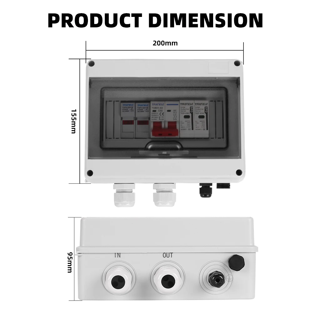 Solar PV Combiner Box | 600V DC Surge Protection | IP65 Waterproof Enclosure - Thumbnail 5