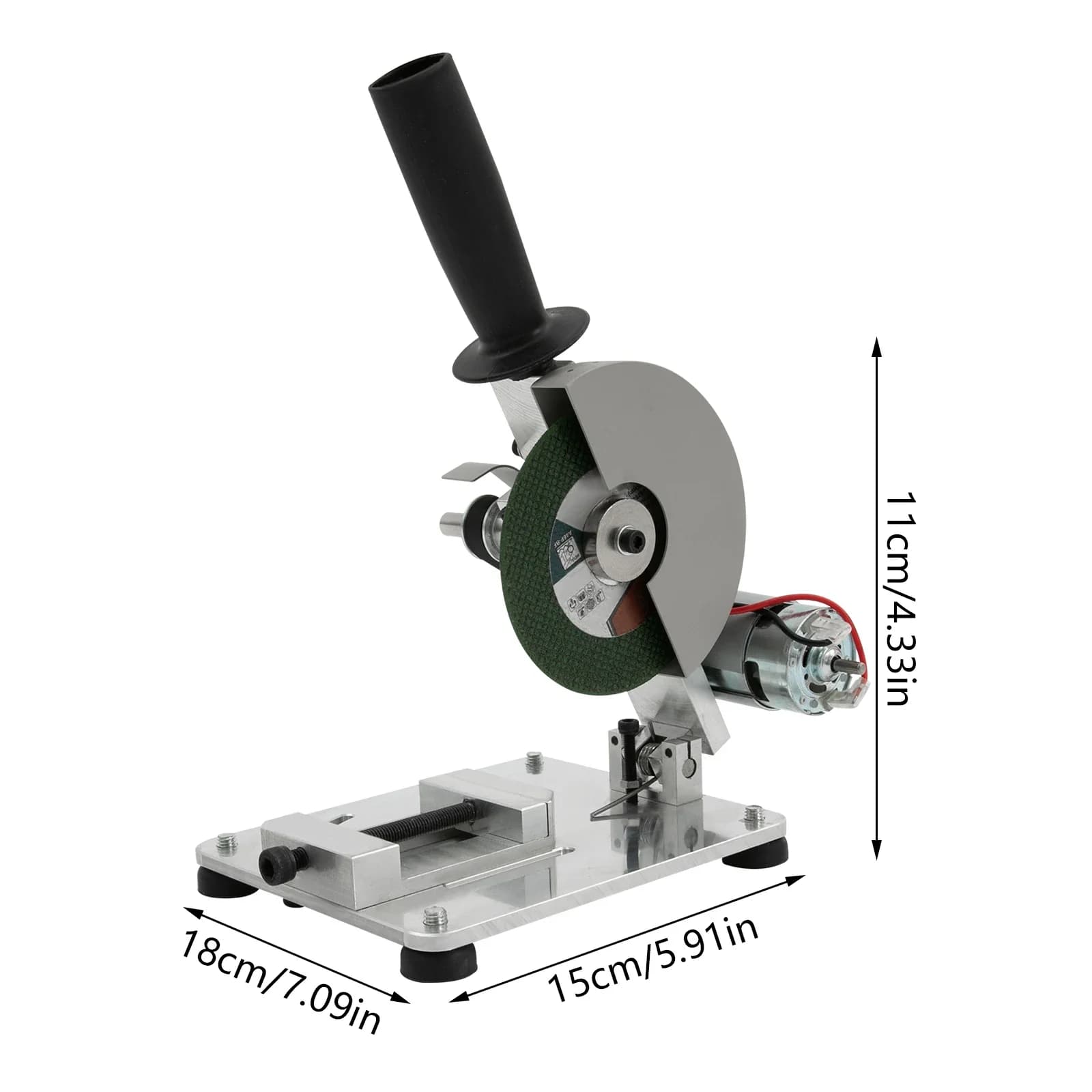 96W Portable Table Saw | 9000 RPM for Wood, Steel & Aluminum | 0-45° Bevel Cuts - Thumbnail 4