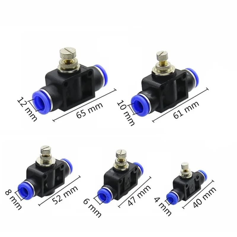 Ball Valve | Quick-Connect Pneumatic Fitting | 4mm-12mm Push-to-Connect Ports - Thumbnail 4