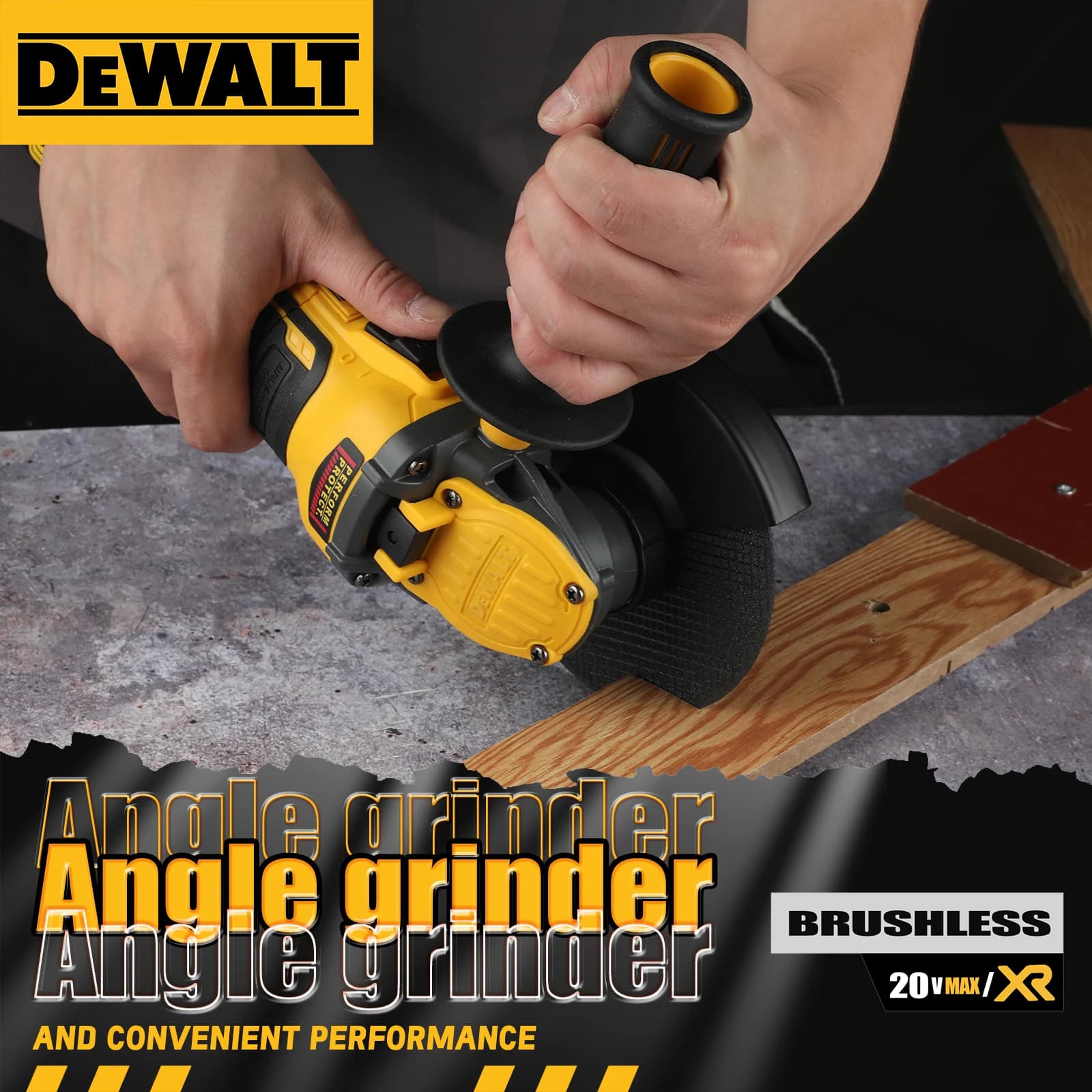 DeWalt DCG409 Brushless Angle Grinder | 20V Cordless | 125mm Cutting & Grinding Tool - Thumbnail 4