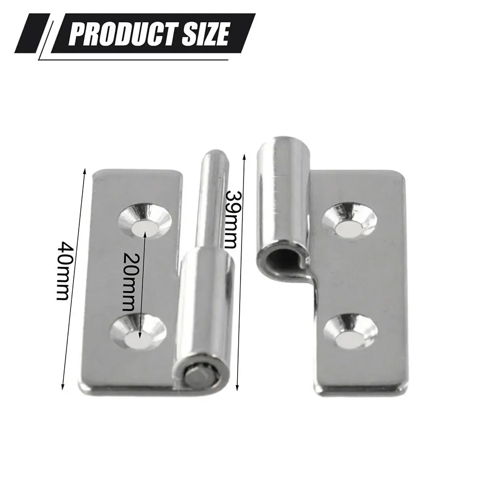 Slip Joint Hinge | Lift-Off Flag Door Hardware | Stainless Steel Flat Connector - Thumbnail 6