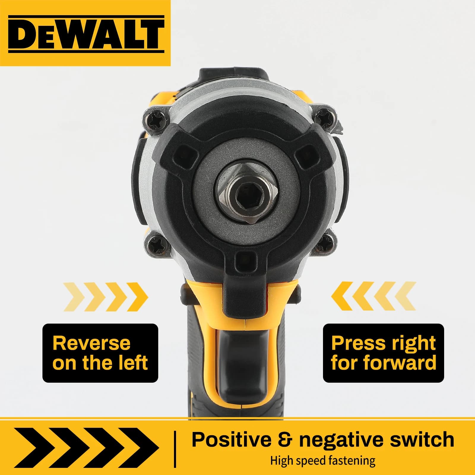 DeWalt DCF921 Atomic 1/2-Inch Impact Wrench | 20V MAX Cordless Power | Fast-Charging Battery Included - Thumbnail 2