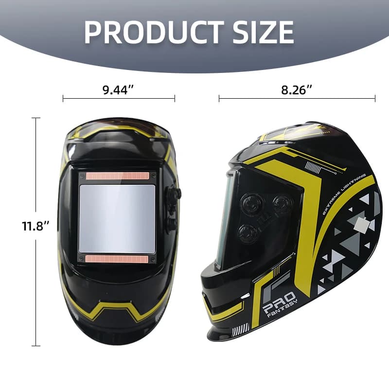 Auto-Darkening Welding Helmet | True Color View | Solar-Powered for TIG & MIG - Thumbnail 3